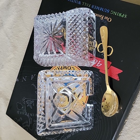 Wara Lead Crystal Jelly Jar West Germany 5" - Picture 4 of 4